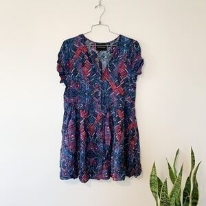 MINKPINK Tribal Button Down Babydoll Dress sz M